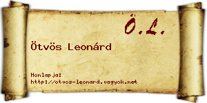 Ötvös Leonárd névjegykártya
