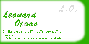 leonard otvos business card